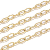 1m Stainless Steel 9x15mm Chunky Chains Textured Punk Choker Necklace Chain