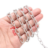 1m Stainless Steel 9x15mm Chunky Chains Textured Punk Choker Necklace Chain