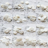 Natural Shell Alphabet Charm - Round 11mm