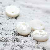 Natural Shell Alphabet Charm - Round 11mm