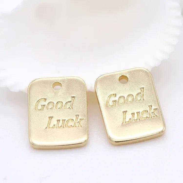 14k Plated Brass Flower Heart Pendants Charms for Jewelry Making DIY