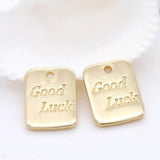14k Plated Brass Flower Heart Pendants Charms for Jewelry Making DIY
