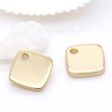 14k Plated Brass Flower Heart Pendants Charms for Jewelry Making DIY