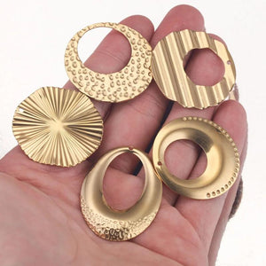 10pcs Geometry Earrings Charms Stainless Steel Pendant DIY Findings