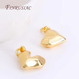 Heart Charms Pendants 18K Plated Brass for Necklace Making