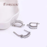 18K Real Plated Zircon Crystal Shvenzy Earring Hook Clasp Findings