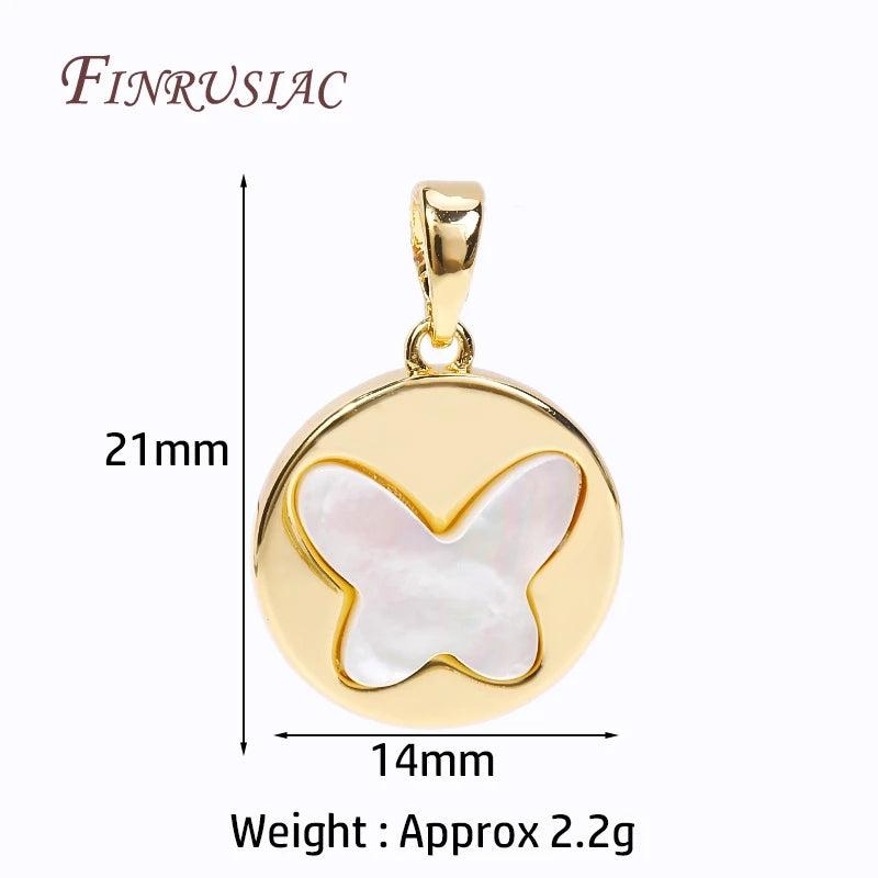 18K Plated Butterfly/Heart Pendants Charms for Jewelry Making