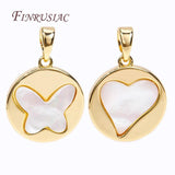 18K Plated Butterfly/Heart Pendants Charms for Jewelry Making