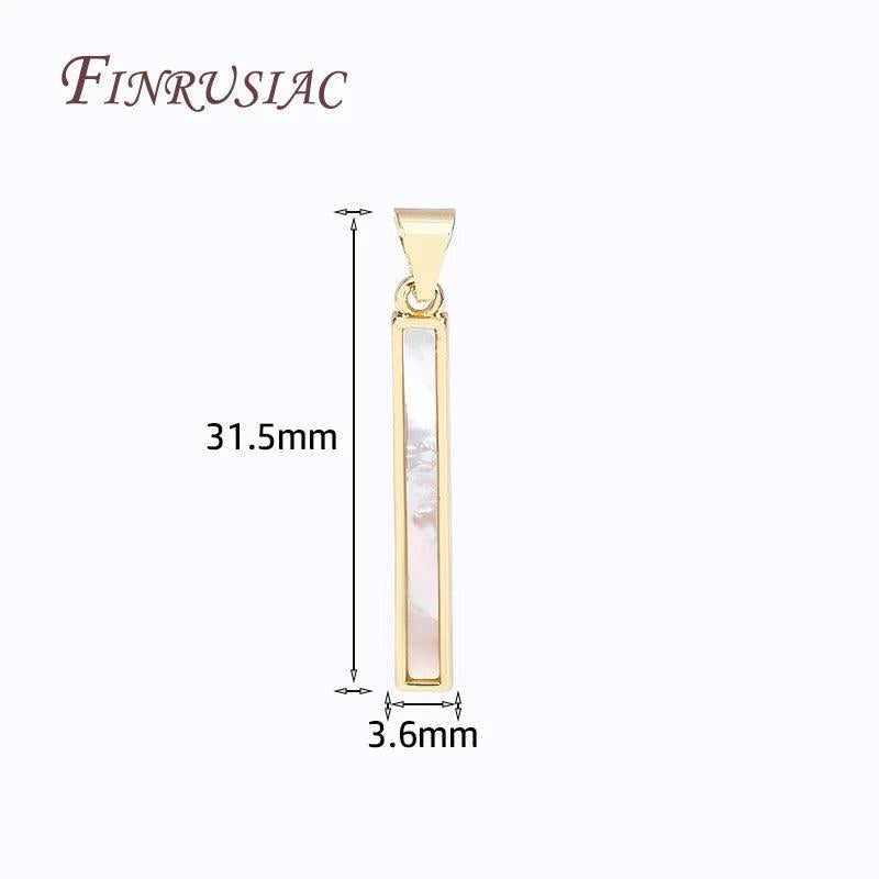 18K Plated Brass Shell Charm Pendant for Necklace Jewelry Making