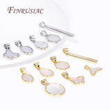 18K Plated Brass Shell Charm Pendant for Necklace Jewelry Making