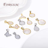 18K Plated Brass Shell Charm Pendant for Necklace Jewelry Making