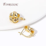 18K Plated Metal Round Earwires Earring Fasteners Hooks DIY Women Ear Jewelry