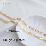 14K Plated Arrow Aircraft Carving Leaf Chain Brass Hollow Leaf Chains