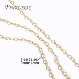 Heart Shape Link Chains for Bracelet Necklace, DIY Jewelry Accessories