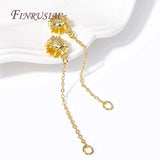 18K Plated Big Hole Sun Flower Beads With Link Chain