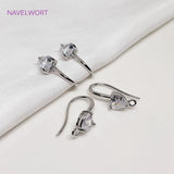 14K Plated Zircon Crystal Ear Wire Hooks for DIY Jewelry Making