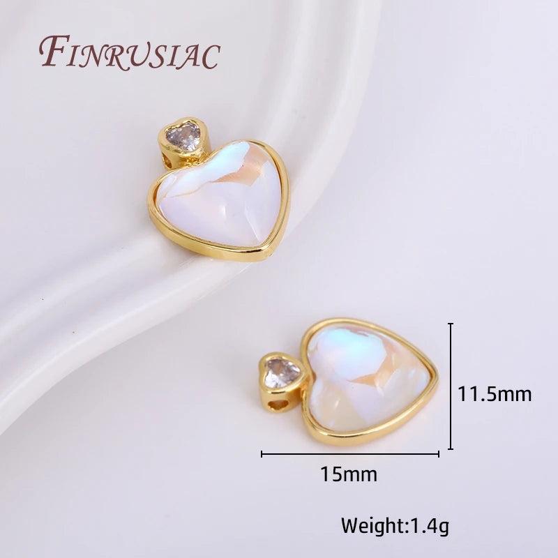 18K Plated Epoxy Resin Gem Pendant For Pearl Necklace Making