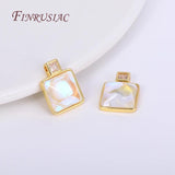 18K Plated Epoxy Resin Gem Pendant For Pearl Necklace Making