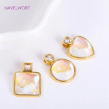 18K Plated Crystal Pendant for Necklace Making DIY Jewelry