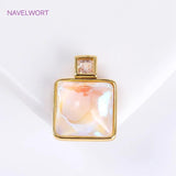 18K Plated Crystal Pendant for Necklace Making DIY Jewelry