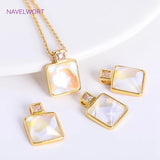 18K Plated Crystal Pendant for Necklace Making DIY Jewelry