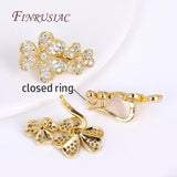 18K Plated Flowers Pearl Clasp For Necklace Supplies