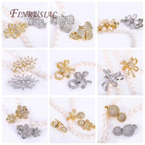 18K Plated Flowers Pearl Clasp For Necklace Supplies