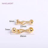 14K Plated Brass Clasp Hooks for Bracelet Making DIY Crafts