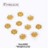 8MM 18K Brass Filigree Bead Caps for Beading Jewelry DIY