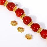 8MM 18K Brass Filigree Bead Caps for Beading Jewelry DIY