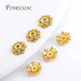 8MM 18K Brass Filigree Bead Caps for Beading Jewelry DIY