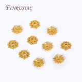 8MM 18K Brass Filigree Bead Caps for Beading Jewelry DIY
