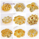 8MM 18K Brass Filigree Bead Caps for Beading Jewelry DIY