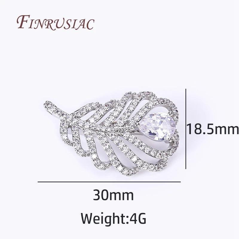 Rhodium Plated Feather Clasp for Jewelry Making