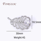Rhodium Plated Feather Clasp for Jewelry Making