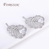 Rhodium Plated Feather Clasp for Jewelry Making