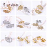 Rhodium Plated Feather Clasp for Jewelry Making