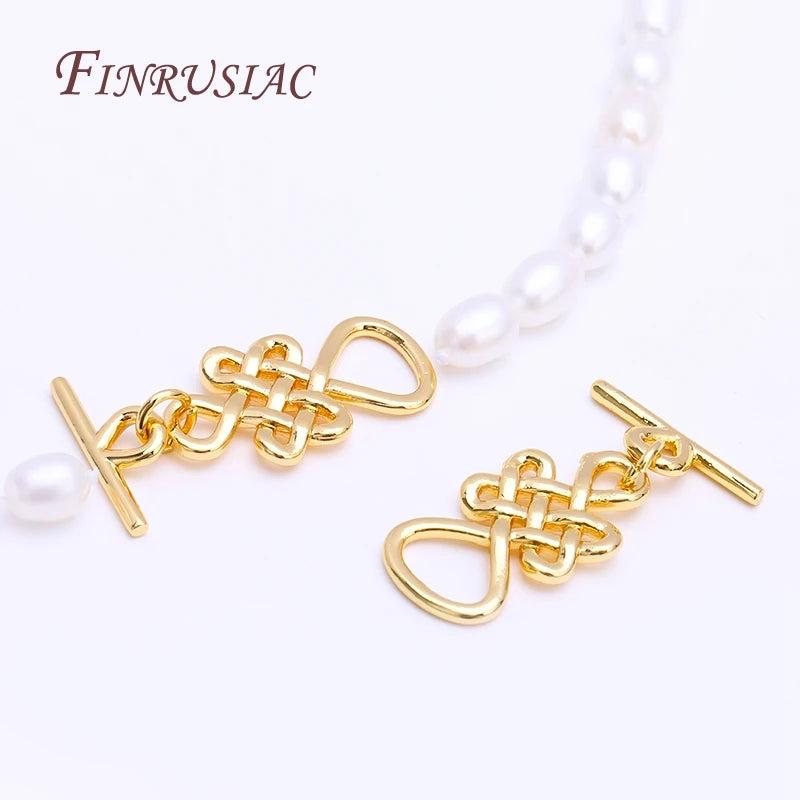 18k Plated End Beads OT Clasp For DIY Jewellery Crafts