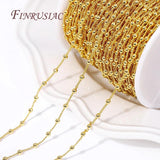 18K Plated Copper Ball Chain Necklace 2.5MM Jewelry Making DIY