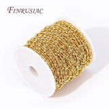 18K Plated Copper Ball Chain Necklace 2.5MM Jewelry Making DIY