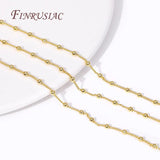 18K Plated Copper Ball Chain Necklace 2.5MM Jewelry Making DIY
