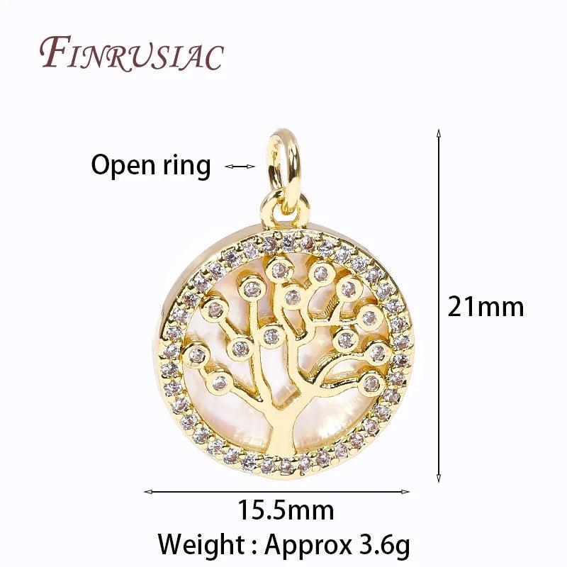 18K Plated Shell Heart Charms Inlay Pendants Jewelry Making Supplies DIY