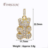 18K Plated Bear Charms Pendants for Jewelry Making