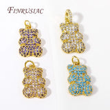 18K Plated Bear Charms Pendants for Jewelry Making