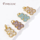 18K Plated Bear Charms Pendants for Jewelry Making