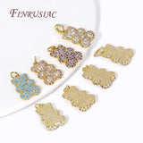 18K Plated Bear Charms Pendants for Jewelry Making