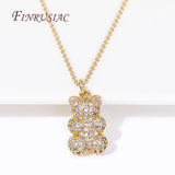 18K Plated Bear Charms Pendants for Jewelry Making