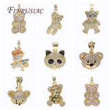 18K Plated Bear Charms Pendants for Jewelry Making