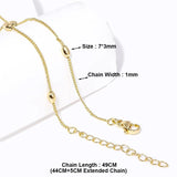 18K Plated Brass Metal Beaded Rice Bead Chain Necklace
