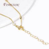 18K Plated Brass Metal Beaded Rice Bead Chain Necklace
